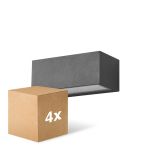 Fordelspakke 4x D'Lite Vægbelysning Bello Sort Up & Down 12W 850lm - 830 Varm Hvid| IP54