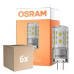 Fordelspakke 6x Osram Parathom LED Pin GY6.35 3.3W 470lm - 827 Ekstra Varm Hvid | Erstatter 40W