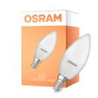 Osram Classic LED E14 Kerte Matt 3.3W 250lm - 840 Kold Hvid | Erstatter 25W