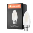 Ledvance Classic Performance LED Pære B22d Kerte filament matt 4W 470lm - 827 ekstra varm hvid | erstatter 40W