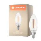 Ledvance Classic LED E14 Kerte Filament Klar 3.8W 806lm - 827 Ekstra Varm Hvid | Erstatter 60W