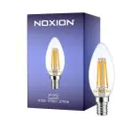 Noxion Lucent LED E14 Kerte filament klar 4.5W 470lm - 827 ekstra varm hvid | dæmpbar - erstatter 40W