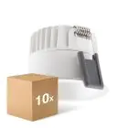 Fordelspakke 10x Ledvance LED spot Mørklight Aluminium Hvid 8W 680lm 36D - 930 varm hvid | Udsnit 68mm - IP44 - bedste farvegengivelse - dæmpbar