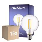 Fordelspakke 15x Noxion Lucent LED E27 Globe Filament Klar 7W 806lm - 827 Varm Hvid | Erstatter 60W