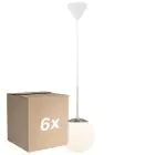 Fordelspakke 6x Nordlux Café Pendel Lampe Glas Hvid | Egnet til E27