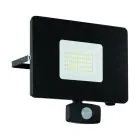 Eglo Vægbelysning Faedo 3 Aluminium Sort 53W 5800lm - 850 Kold Hvid | IP44 - Bevægelsessensor